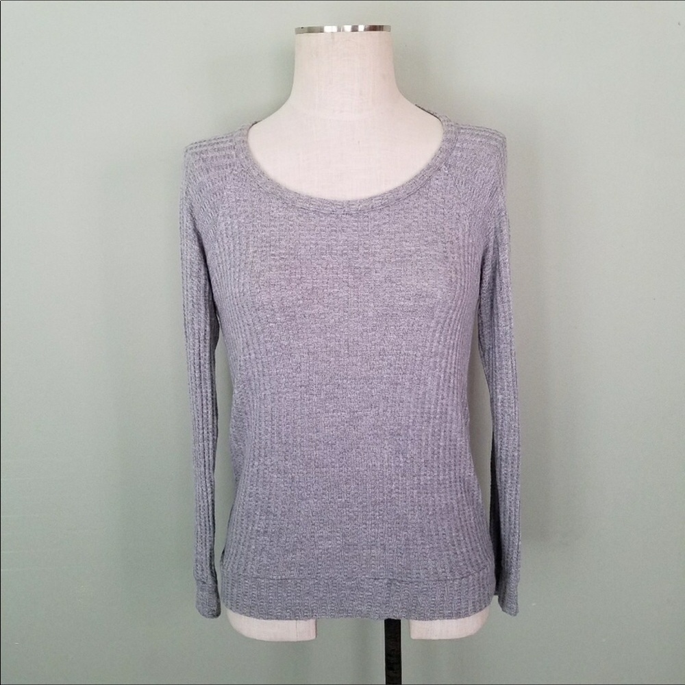 Chador open back waffle knit top. Size small.